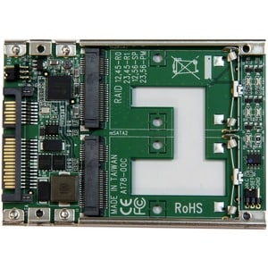 StarTech.com Convertitore adattatore doppia SSD mSATA a RAID SATA 2,5" - SATA/600 - Serial ATA/600 Controllore - Supporto 