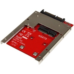 StarTech.com mSATA SSD to 2.5in SATA Adapter Converter - mSATA to SATA Adapter for 2.5in bay with Open Frame Bracket and 7