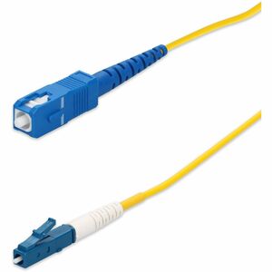AddOn 2m SC to LC Yellow OS2 Simplex OFNR (Riser-Rated) SMF Fiber Patch Cable - 6.6 ft (2 m) Fiber Optic Network Cable for
