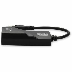 AddOn USB A 3.0 Male to RJ-45 Female Gray & Black Adapter - 100% compatible and guaranteed to work
