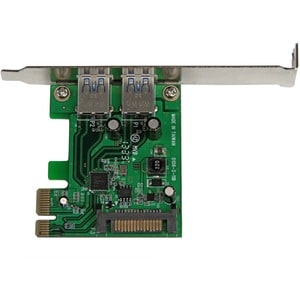 StarTech.com 2 Port PCI Express (PCIe) SuperSpeed USB 3.0 Card Adapter with UASP - SATA Power - Dual Port USB 3 PCIe Contr