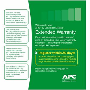 APC Pacote de Serviços - Garantia Estendida - 1 anos - Garantia - 24 x 7 - Técnico - Eletrónicos e físicos
