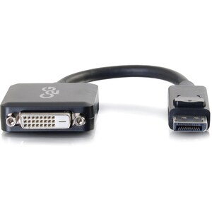 C2G 8in DisplayPort to DVI-D (Single-Link) Adapter Converter - M/F - 8 Inch DisplayPort Male to DVI-D Female Adapter Conve