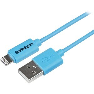 StarTech.com 1m (3ft) Blue Apple 8-pin Lightning Connector to USB Cable for iPhone / iPod / iPad - Cable for iPad, iPhone 