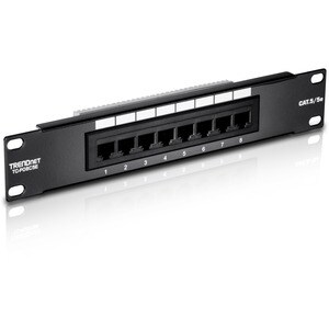 8-Port Cat. 5e Unshielded Patch Panel (10" wide)