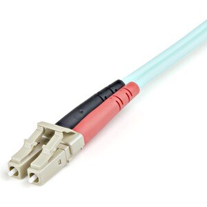 StarTech.com 1m (3ft) LC/UPC to LC/UPC OM3 Multimode Fiber Optic Cable, Full Duplex 50/125µm Zipcord, 100G, LSZH Fiber Jum