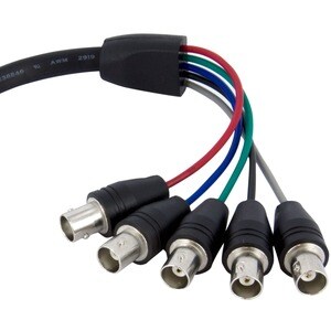 StarTech.com 1 ft Coax HD15 VGA to 5 BNC RGBHV Monitor Cable - Cable for PC, Distribution Amplifier, Monitor, Video Device