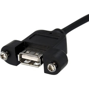 StarTech.com 1 ft Panel Mount USB Cable - USB A to Motherboard Header Cable F/F - Cable for Motherboard - First End: 1 x U