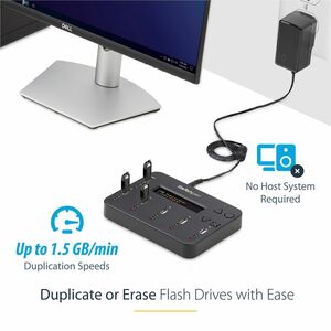 StarTech.com Standalone 1 to 5 USB Thumb Drive Duplicator/Eraser, Multiple USB Flash Drive Copier/Cloner, Sector-by-Sector
