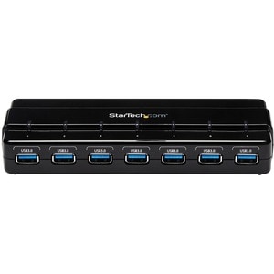 StarTech.com USB Hub - USB - External - Black - 7 Total USB Port(s) - 7 USB 3.0 Port(s) - PC, Mac
