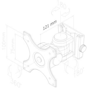 Neomounts Neomounts Pro FPMA-W250BLACK Wall Mount for Flat Panel Display - Black - 25.4 cm to 68.6 cm (27") Screen Support