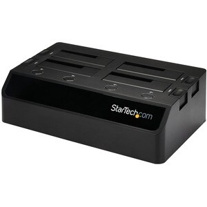 StarTech.com 4-Bay USB 3.0 to SATA Hard Drive Docking Station, 2.5/3.5" SATA III (6Gbps) SSD/HDD Dock, USB Hard Drive Bay,