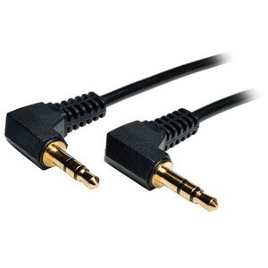 Eaton Tripp Lite Series 3.5mm Mini Stereo Audio Cable with two Right-Angle plugs (M/M), 1 ft. (0.31 m) - 1 ft Mini-phone A