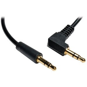 Eaton Tripp Lite Series 3.5mm Mini Stereo Audio Cable with one Right-Angle plug (M/M), 1 ft. (0.31 m) - 1 ft Mini-phone Au