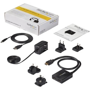 StarTech.com 2 Port HDMI® 4k Video Splitter - 1x2 HDMI Verteiler - 4k @ 30 Hz - bis 30 Hz - 3840 × 2160 - 1 x HDMI Ein - 2