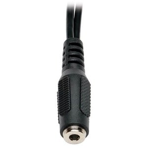 Eaton Tripp Lite Series 3.5 mm 4-Position to 3.5 mm 3-Position Audio Headset Splitter Adapter Cable (F/2xM), 6 in. (15.2 c