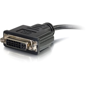 C2G 8in HDMI to DVI Adapter Converter Dongle - M/F Black - DVI-D/HDMI for Video Device Notebook, Monitor - 8" - 1 x HDMI M