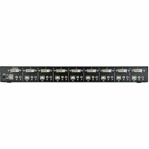 Eaton Tripp Lite Series 8-Port 1U Rack-Mount DVI / USB KVM Switch with Audio and 2-port USB Hub - 8 Computer(s) - 1 Local 
