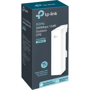 TP-Link CPE510 IEEE 802.11n 300 Mbit/s Wireless Bridge - 15 km Maximum Outdoor Range - 2 x Network (RJ-45) - Ethernet, Fas