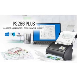 Plustek SmartOffice PS286Plus Document Scanner - 25 page per minute, 50 images per minute document scanner