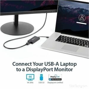 StarTech.com USB 3.0 to DisplayPort Adapter, 4K 30Hz UHD, USB to DP Display Adapter, External Video/Graphics Card for Mac 