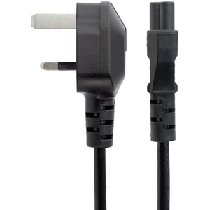 StarTech.com 2m Laptop Power Cord - 3 Slot for UK - BS-1363 to C5 Clover Leaf Power Cable Lead - 6.5ft (2m) UK Laptop Powe
