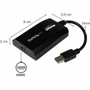 StarTech.com USB 3.0 to HDMI Adapter, DisplayLink Certified, 1920x1200, USB-A to HDMI Display Adapter, External Graphics C