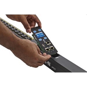 Eaton Managed rack PDU, 0U, L21-30P input, 8.64 kW max, 120/208V, 24A, 10 ft cord, Three-phase, Outlets: (18) C13 Outlet g