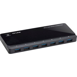 TP-Link UH720 USB-Hub - USB 3.0 Micro-B - Extern - Schwarz - 9 Total USB Port(s) - 7 USB 3.0 Port(s) - PC, Mac, Linux