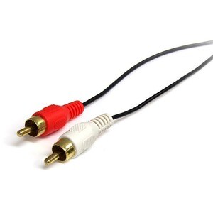 StarTech.com Audio Cinch Kabel - 1,8m Stereo Audiokabel - 3,5mm Stecker auf 2x Cinch Stecker - Erster Anschluss: 1 x Klink