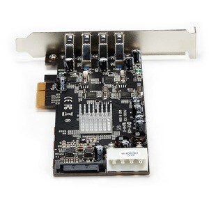 StarTech.com Adaptador Tarjeta PCI Express PCI-E 4 Puertos USB 3.0 (5Gbps) UASP 2 Canales de 5Gbps con Alimentación Molex 