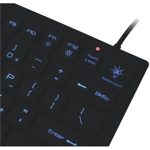 SIIG Industrial/Medical Grade Washable Backlit Keyboard with Pointing Device - Cable Connectivity - USB 2.0 Interface - 89