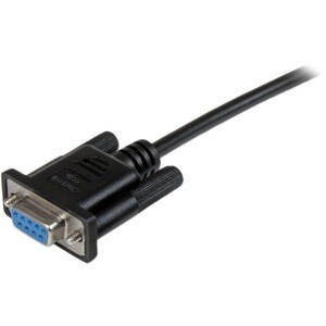 StarTech.com Câble null modem série DB9 RS232 de 2m - Cordon série DB9 vers DB9 - F/F - Noir - Cable for Modem, PC - Blind