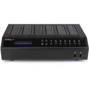 StarTech.com 6 Bay Hard Drive Duplicator/Eraser, 1:5 HDD/SSD Cloner/Copier, USB/eSATA to SATA Dock, Disk Sanitizer/Wiper, 