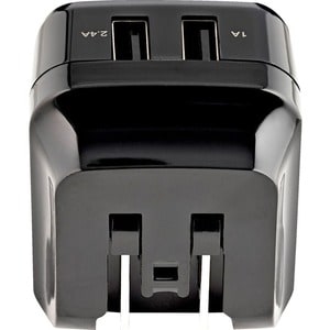 StarTech.com Travel USB Wall Charger - 2 Port - Black - Universal Travel Adapter - International Power Adapter - USB Charg