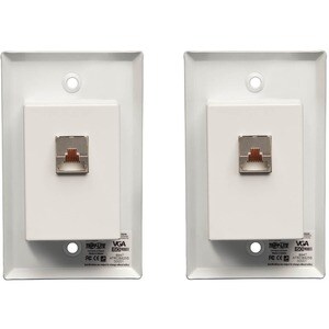Tripp Lite by Eaton VGA over Cat5/6 Extender Kit, Wall Plate Transmitter/Receiver for Video/Audio, Up to 1000 ft. (305 m),