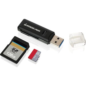 IOGEAR Compact USB 3.0 SDXC/MicroSDXC Card Reader/Writer - SD, SDHC, SDXC, MultiMediaCard (MMC), Micro Size MultiMediaCard