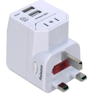 QVS AC Adapter - 1 Pack - 120 V AC, 230 V AC Input - 5 V DC/2.10 A Output - White