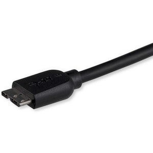 StarTech.com Câble Micro USB 3.0 slim de 3m - Cordon USB A vers Micro B - M/M - Noir - Cable for Ordinateur de bureau, Ord