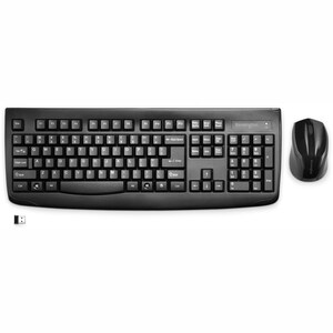 Kensington Pro Fit Wireless Desktop Set - Black - USB Wireless RF 2.40 GHz Keyboard - English - Black - USB Wireless RF - 