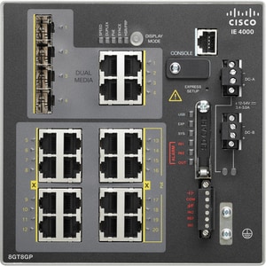 Cisco 4000 IE-4000-8GT8GP4G-E 20 Ports Manageable Ethernet Switch - 3 Layer Supported - Modular - 4 SFP Slots - Twisted Pa