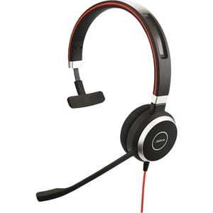 Jabra EVOLVE 40 Wired Over-the-head Mono Headset - Monaural - Supra-aural - Noise Cancelling Microphone - Noise Canceling 