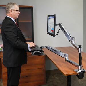 Ergotron WorkFit-LX Montagearm für Monitor, Display, Tastatur - Poliertes Aluminium - Bildschirmgröße: 106,7 cm (42 Zoll) 