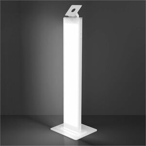 Support de sol de sécurité personnalisable VESA - Support de sol d'affichage inclinable - Blanc - Montage compatible VESA 