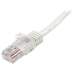StarTech.com 1 m White Cat5e Snagless RJ45 UTP Patch Cable - 1m Patch Cord - Ethernet Patch Cable - RJ45 Male to Male Cat 