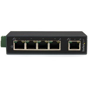 StarTech.com 5 Port Industrial Ethernet Switch - DIN Rail Mount - 10/100 Unmanaged Network Switch - IP30-rated - Energy-Ef