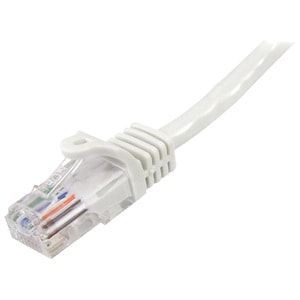 1M CAT 5E WHITE SNAGLESS ETHERNET RJ45 CABLE MALE TO MALE