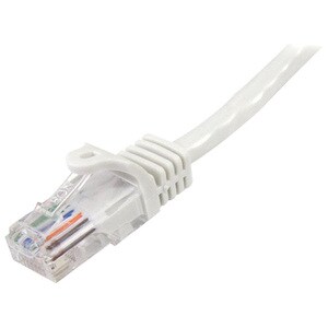 StarTech.com 1 m White Cat5e Snagless RJ45 UTP Patch Cable - 1m Patch Cord - Make Fast Ethernet network connections using 