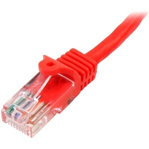 StarTech.com Cavo di rete CAT 5e - 100% Rame - Cavo Patch Ethernet RJ45 UTP Rosso da 1m antigroviglio - Cable for Disposit