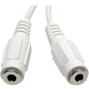 Eaton Tripp Lite Series 3.5mm Mini Stereo Cable adapter Y Splitter for Speakers and Headphones (M to 2x F) White, 6-in. (1